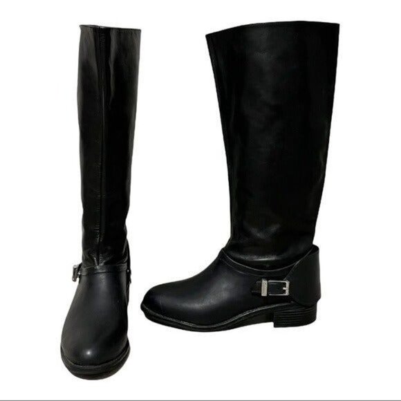 Cole Haan Corian Black Waterproof Riding Boots Size 8 - Picture 10 of 10